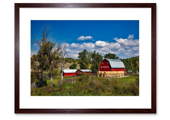 Montana Farm Ranch Landscape Mountains Agriculture 